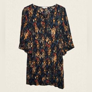 Beachlunchlounge Cindy Tunic Bell Sleeve Mini Dress